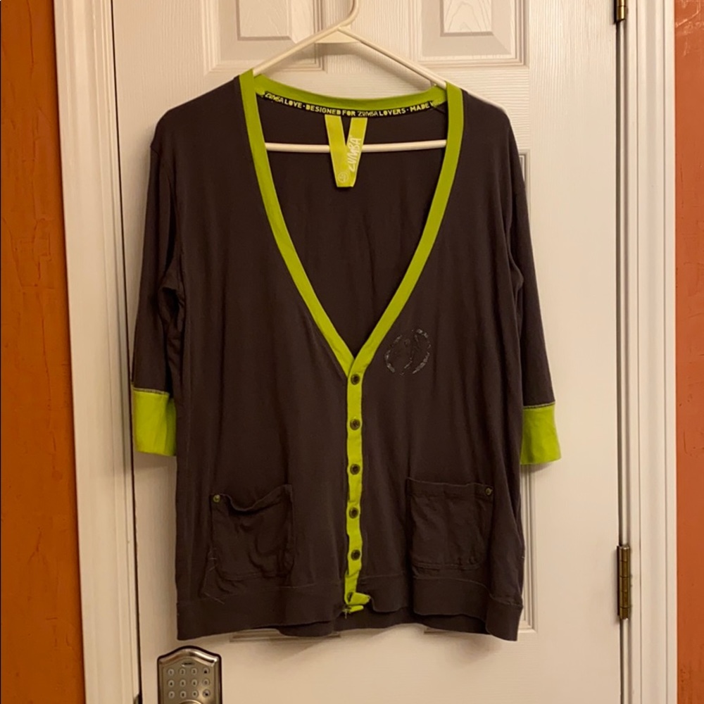 Zumba cardigan size large